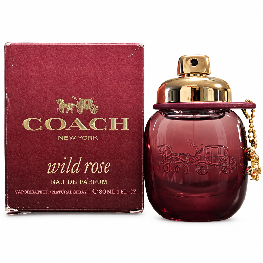 Coach Wild Rose 30 mL perfume bottle and matching box