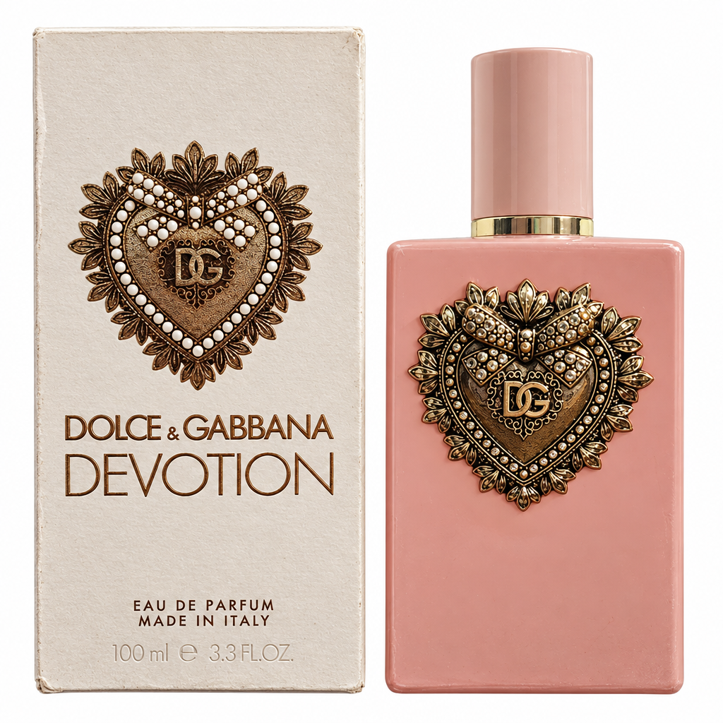 Dolce & Gabbana Devotion 100 mL pink bottle and white box