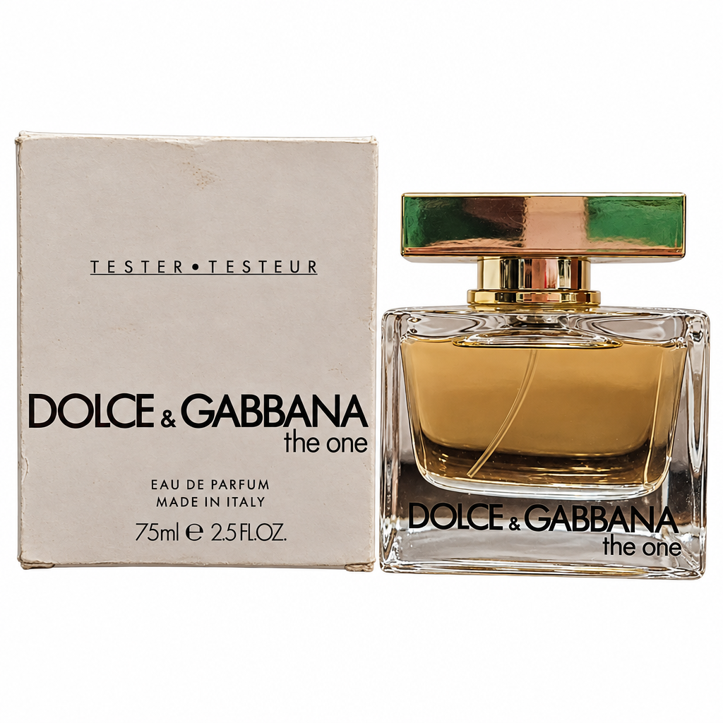 Dolce & Gabbana The One 75 mL perfume bottle and white tester box